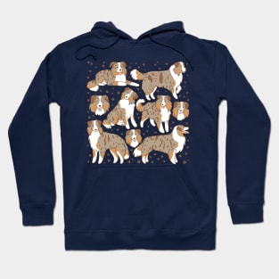 Minature american shepherd dog illustration Hoodie